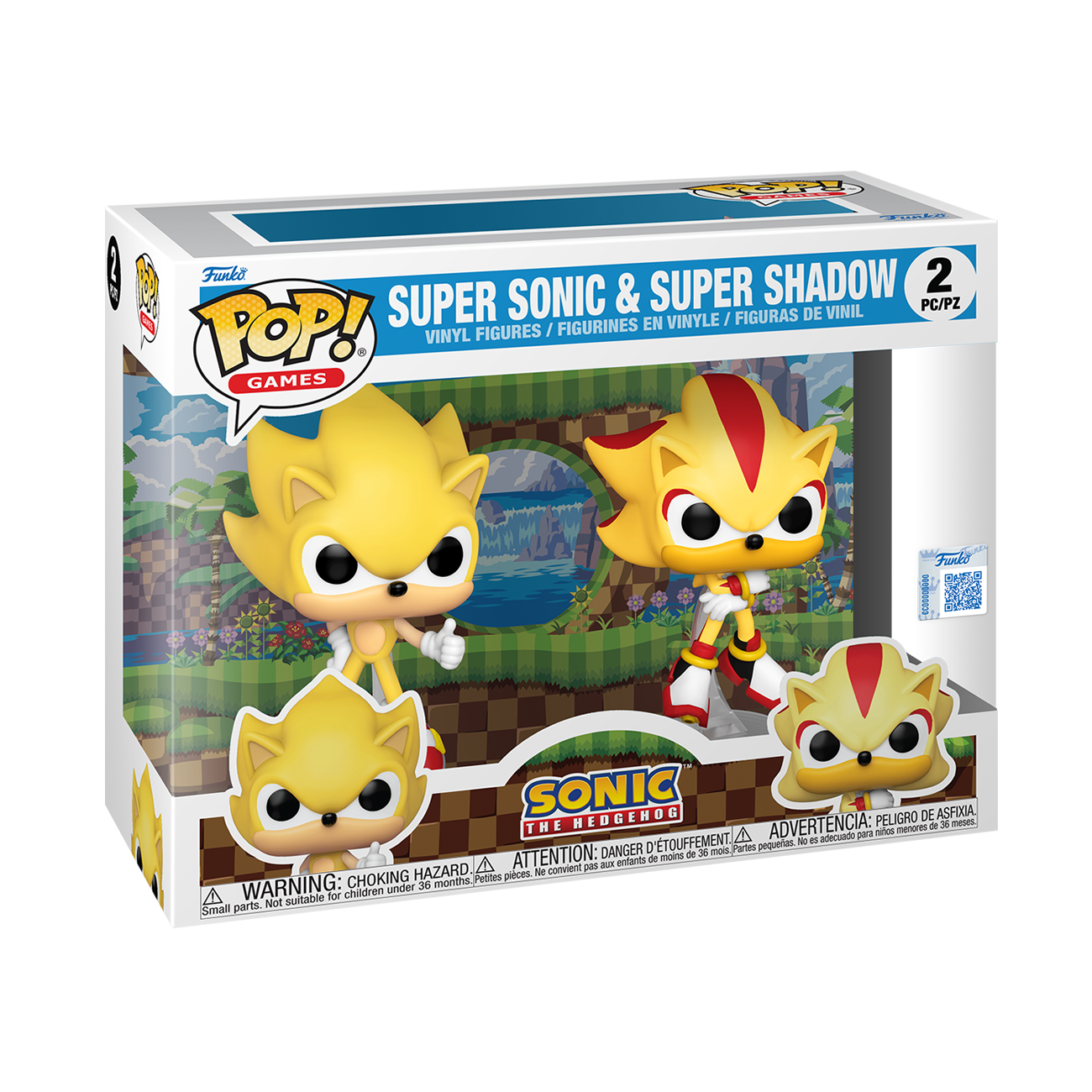 Funko POP ファンコポップ　スーパーソニック　スーパーシャドウ　シルバー Pop! Super Sonic & Super Shadow 2-Pack (Flocked) | Funko